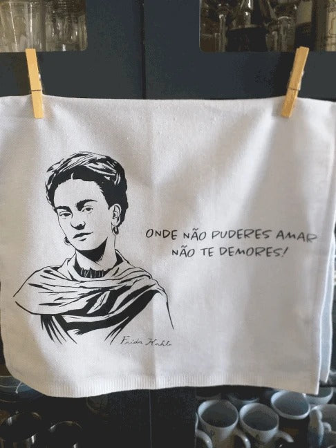 Pano de prato Frida Kahlo Onde não puderes PP016BR